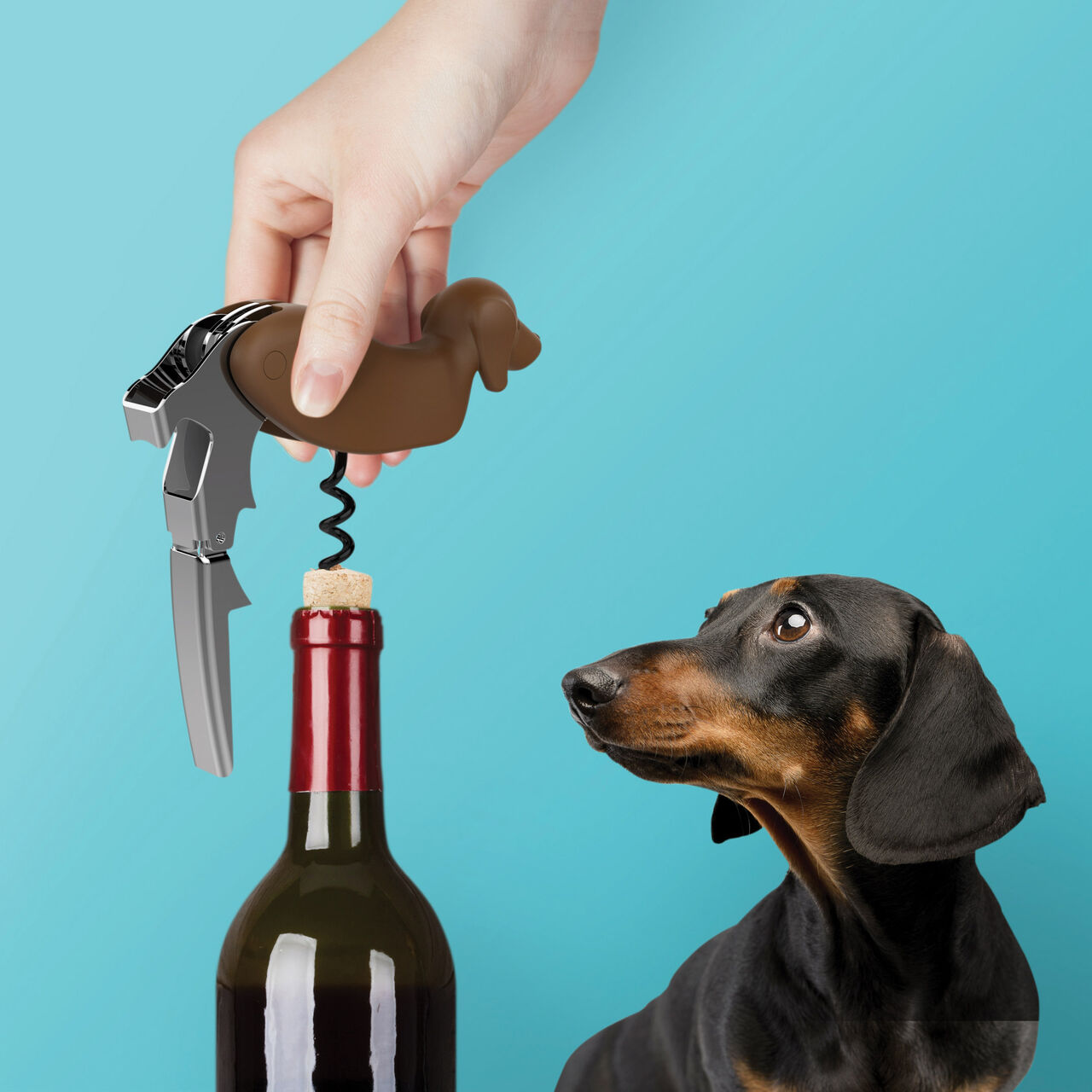 Genuine Fred Winer Dog - Dachshund Dog Shaped Corkscrew  large image number 2