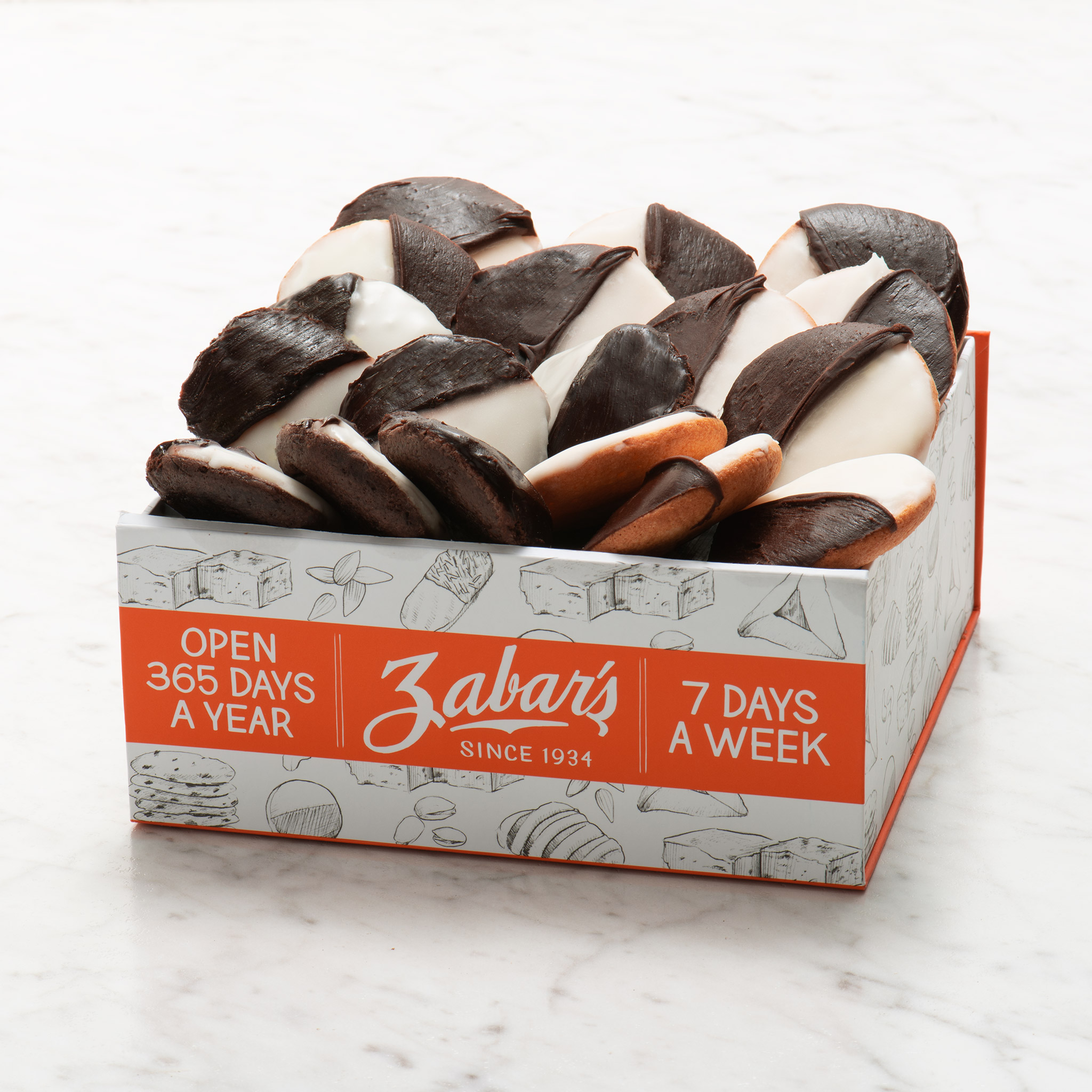 Image of Zabar's Black & White Duo Cookie Box - Approx. 24 oz. (Kosher)